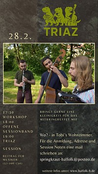 Balfolk Band Triaz am 28.2. in Hannover